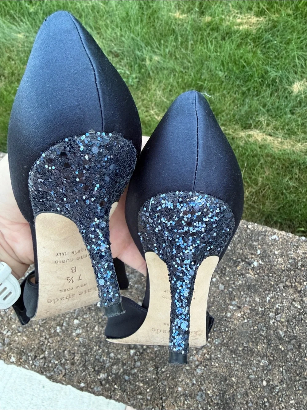 kate spade Navy Open-Toe Bow D'Orsay Heels